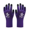 1-Pair Nitrile Impregnated Work Gloves Safety Gloves for Gardening Maintenance Warehouse for Men and Women (Blue S)
