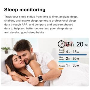 1.83 Inches Smartwatch IP67 Waterproof Sports Watch BT5.2 Intelligent Watch Fitness Tracker Multifunctional Watch Compatible with Android5.0/iOS10.0