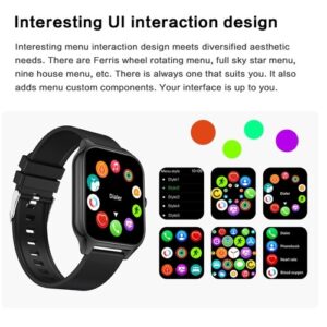 1.83 Inches Smartwatch IP67 Waterproof Sports Watch BT5.2 Intelligent Watch Fitness Tracker Multifunctional Watch Compatible with Android5.0/iOS10.0