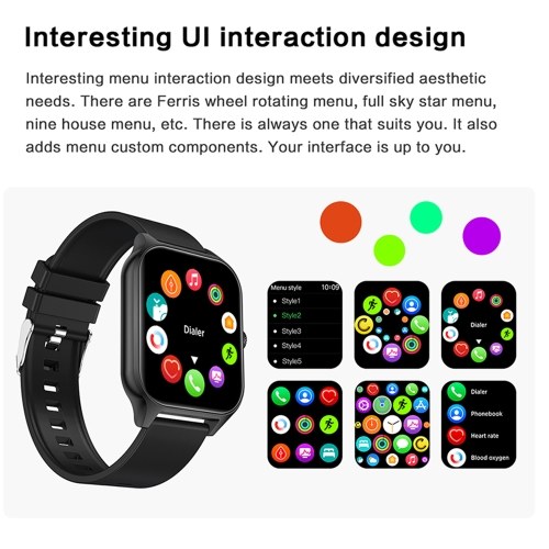1.83 Inches Smartwatch IP67 Waterproof Sports Watch BT5.2 Intelligent Watch Fitness Tracker Multifunctional Watch Compatible with Android5.0/iOS10.0 1.83 Inches Smartwatch IP67 Waterproof Sports Watch BT5.2 Intelligent Watch Fitness Tracker Multifunctional Watch Compatible with Android5.0/iOS10.0