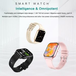 1.83 Inches Smartwatch IP67 Waterproof Sports Watch BT5.2 Intelligent Watch Fitness Tracker Multifunctional Watch Compatible with Android5.0/iOS10.0