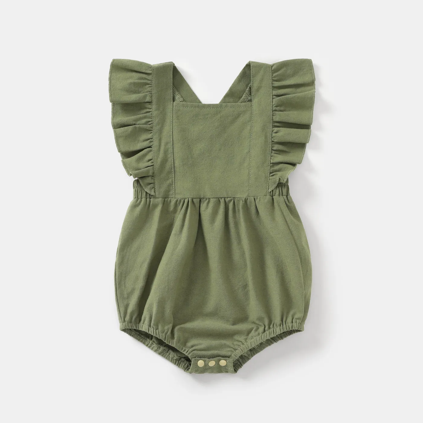 100% Cotton Ribbed and Solid Splicing Sleeveless Belted Romper for Mom and Me 100% Cotton Ribbed and Solid Splicing Sleeveless Belted Romper for Mom and Me