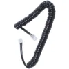 10X Replacement RJ9 4P4C Plug Coiled Stretchy Telephone Handsets Cable Line Black