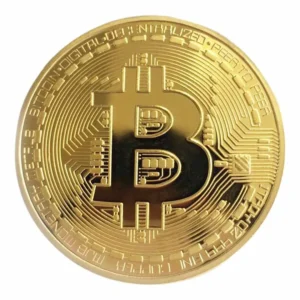 1PC Creative Souvenir Gold Plated Bitcoin Coin Physical Gold Collectible BTC Coin Art Collection Physical Commemorative Gift