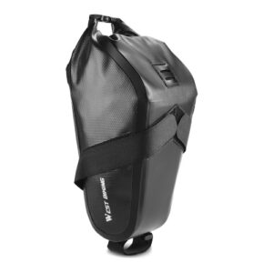 2.3L PVC Bike Saddle Tube Bag Waterproof Bicycle Under Seats Bag Quick Release