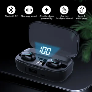 2023 New Digital Display Bluetooth Headset Sports Outdoor Wireless Earphone Bluetooth 5.2 High Quality Sound Mini Earphone