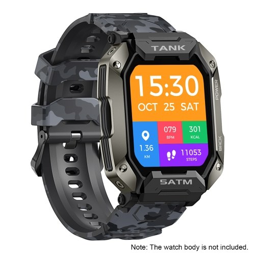 20mm Silicone Watch Strap Quick-release Watchband Compatible with KOSPET TANK M1 Outdoor Sports Rugged Smartwatch 20mm Silicone Watch Strap Quick-release Watchband Compatible with KOSPET TANK M1 Outdoor Sports Rugged Smartwatch