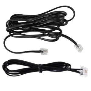 2X RJ11 6P4C Telephone Cable Cord ADSL Modem 3 Meters & 1 Meters