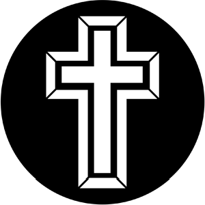 3D Cross 1 - Stock Gobo for Gobo Light Projectors - Choose your size!