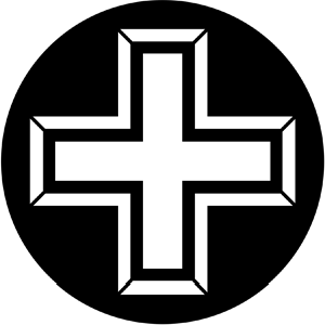 3D Cross 2 - Stock Gobo for Gobo Light Projectors - Choose your size!