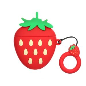 3D Fruit Series Strawberry Clamshell-Type Earphone Sleeve