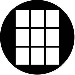 3x3 Fat - Stock Gobo for Gobo Light Projectors - Choose your size!