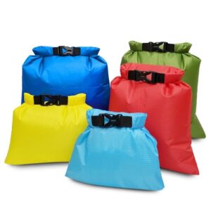 5 PCS Waterproof Bag Set Storage Roll Top Dry Bag Set for Skating Camping Boating Sailing Surfing Fishing