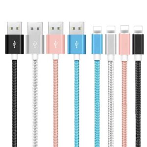 (5 Pack) NDG 6FT iPhone USB-A to Lighting Charging Cables