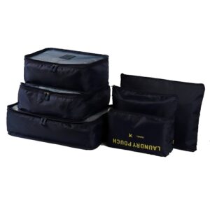 6pcs Packing Cubes Luggage Bags Organizer Durable Travel Travel Luggage Packing Organizers Set with Toiletry Bag Burgundy