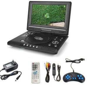 9.8 Inch 16:9 Widescreen 270¡ã Rotatable LCD Screen Home Car TV DVD Player Portable VCD Compact Disc MP3 Viewer with Game Function