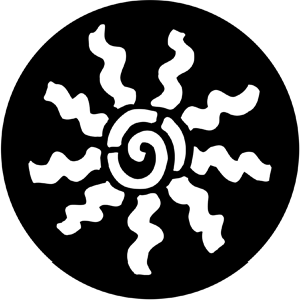 Abstract Cartwheel - Stock Gobo for Gobo Light Projectors - Choose your size!