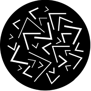 Angles - Stock Gobo for Gobo Light Projectors - Choose your size!