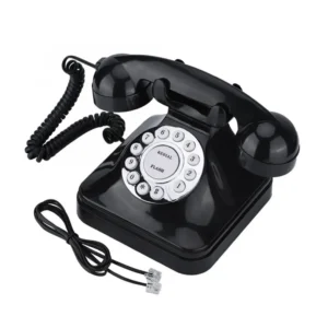 Antique European Vintag Landline Telephone Black High Definition Call Large Clear Button Landline Telephone