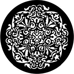 Antique Rosette - Stock Gobo for Gobo Light Projectors - Choose your size!