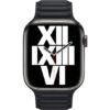 Apple Watch Band - Leather Link - (45mm) - Midnight - Small/Medium (Open Box)