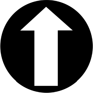 Arrow - Stock Gobo for Gobo Light Projectors - Choose your size!