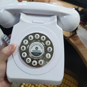 Audio GuestBook Telephone for Wedding - Record Customized Audio Messages with Guest Book Wedding Phone White