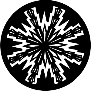 Aztec Sun - Stock Gobo for Gobo Light Projectors - Choose your size!
