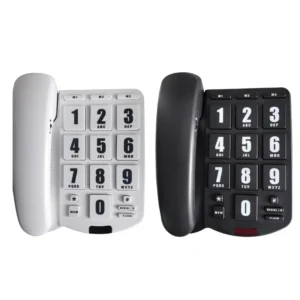 B0KA PK3000 Big Button Landline Phone Desktop Telephone- Amplified Sound