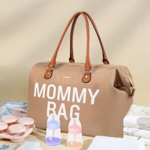 Baby Bag Tote Letter Print Baby Bag Large Capacity Waterproof Handbag Baby Bag