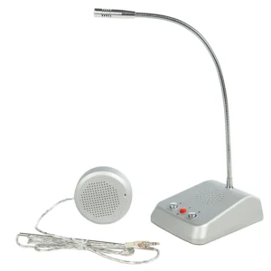 Bank Window Intercom System Talk Through Glass Intercom for Counter Service E370 Mute Function