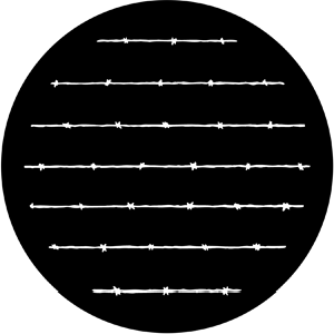 Barbs - Stock Gobo for Gobo Light Projectors - Choose your size!