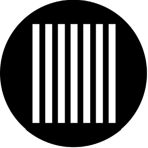 Bars - Stock Gobo for Gobo Light Projectors - Choose your size!