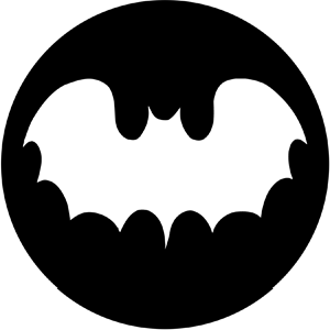 Bat - Stock Gobo for Gobo Light Projectors - Choose your size!