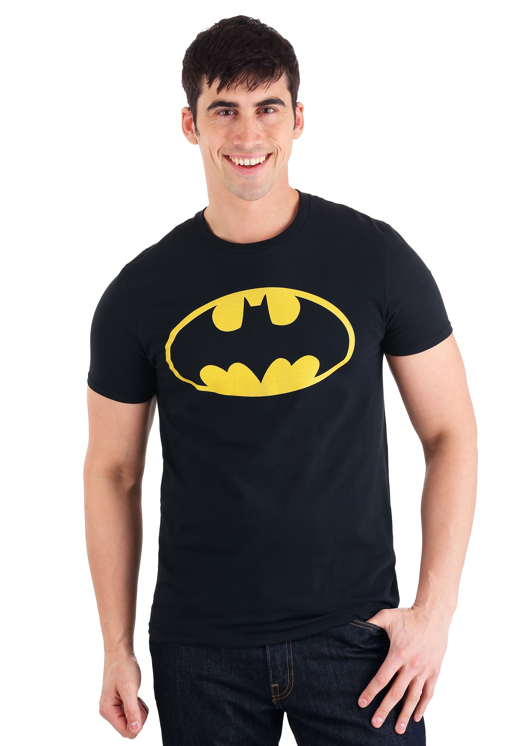 Batman Logo Black T-Shirt for Men | Batman Apparel & Costumes Batman Logo Black T-Shirt for Men | Batman Apparel & Costumes