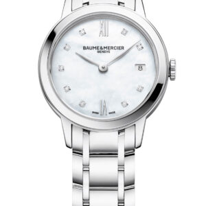 Baume & Mercier Classima Diamond-Set MOP Dial Polished Steel Bracelet Watch, 27mm