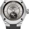 Baume & Mercier Riviera Automatic Moon Phase Sand Dial Grey Rubber Strap Watch, 43mm