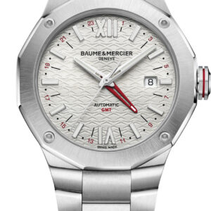 Baume & Mercier Riviera Silver Dial Stainless Steel Watch, 42mm