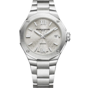 Baume & Mercier Riviera Silver-Tone Dial Polished Steel Watch, 36mm