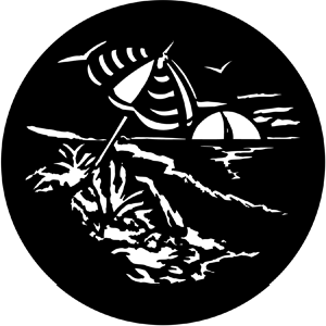 Beach - Stock Gobo for Gobo Light Projectors - Choose your size!