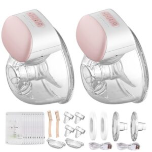 Bebebao BB-P1 2 Pack Wearable Electric Breast Pump Hands Free Portable Breast Cup Set