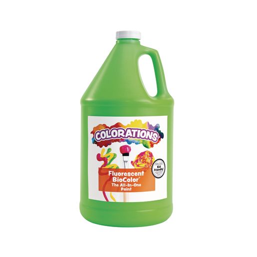 BioColor Paint by Colorations, Fluorescent Neon Green - 1 Gallon BioColor Paint by Colorations, Fluorescent Neon Green - 1 Gallon