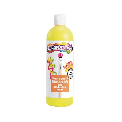 BioColor Paint by Colorations, Fluorescent Neon Yellow - 16 oz. BioColor Paint by Colorations, Fluorescent Neon Yellow - 16 oz.