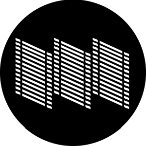 Blinds - Stock Gobo for Gobo Light Projectors - Choose your size!