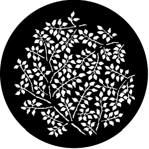 Branching Leaves (Negative) - Stock Gobo for Gobo Light Projectors - Choose your size!
