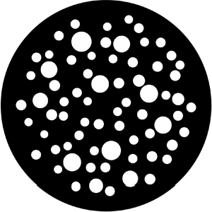 Bubbles Medium - Stock Gobo for Gobo Light Projectors - Choose your size!