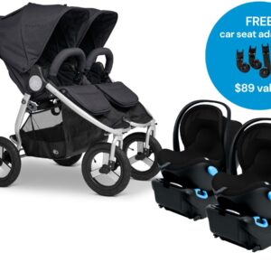 Bumbleride Indie Twin + Clek Liing Twin Travel System - Dusk / Pitch Black