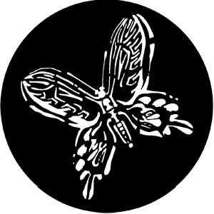 Butterfly - Stock Gobo for Gobo Light Projectors - Choose your size!