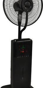 CZ500-Black 52" CoolZone Ultrasonic Dry Misting Fan with Mosquito Repellent Function Anion Function Bluetooth Speakers and Remote Control in