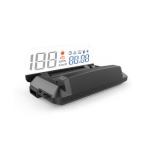 Car Headup Display LED Speedometer Projector with Speed/Time/Water Temperature/RPM/Fuel Consumption/Mileage Display Alarm Function